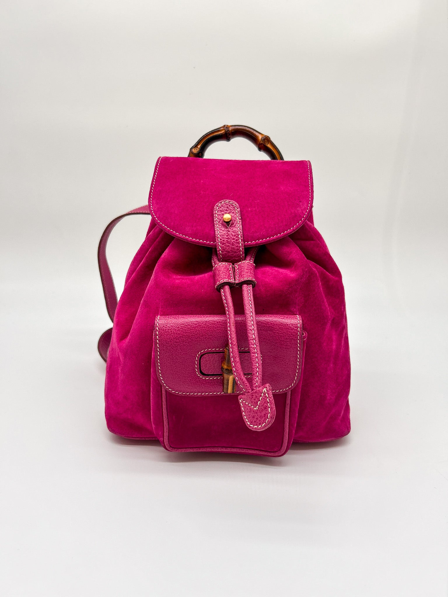 gucci mini backpack red Gucci Bamboo Mini Backpack – Annamh Archive
