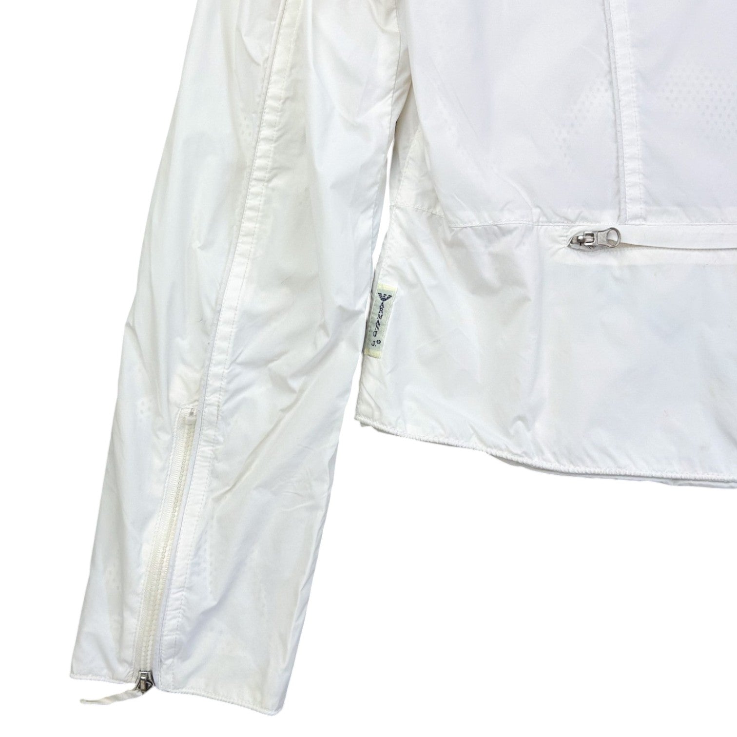 Armani Jeans White Lightweight Tech Jacket