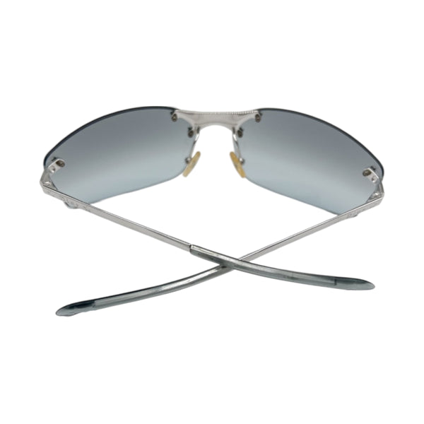 Dior Silver Rimless Shield Sunglasses