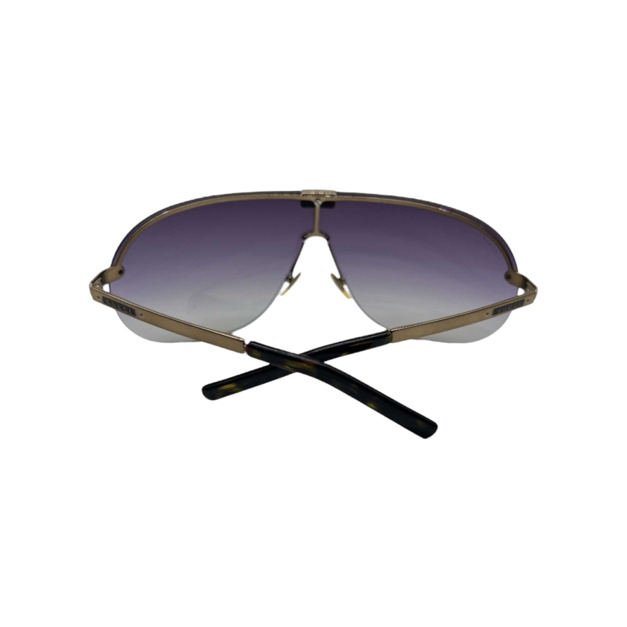 Gucci Rimless Aviator Shield Sunglasses