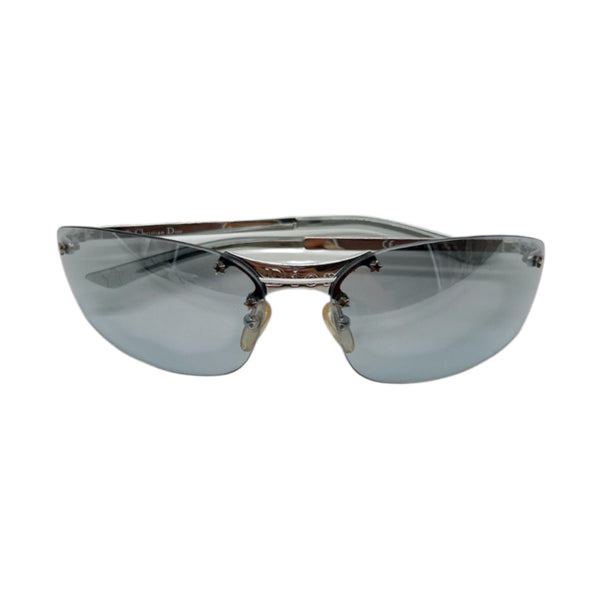 Dior Silver Rimless Shield Sunglasses