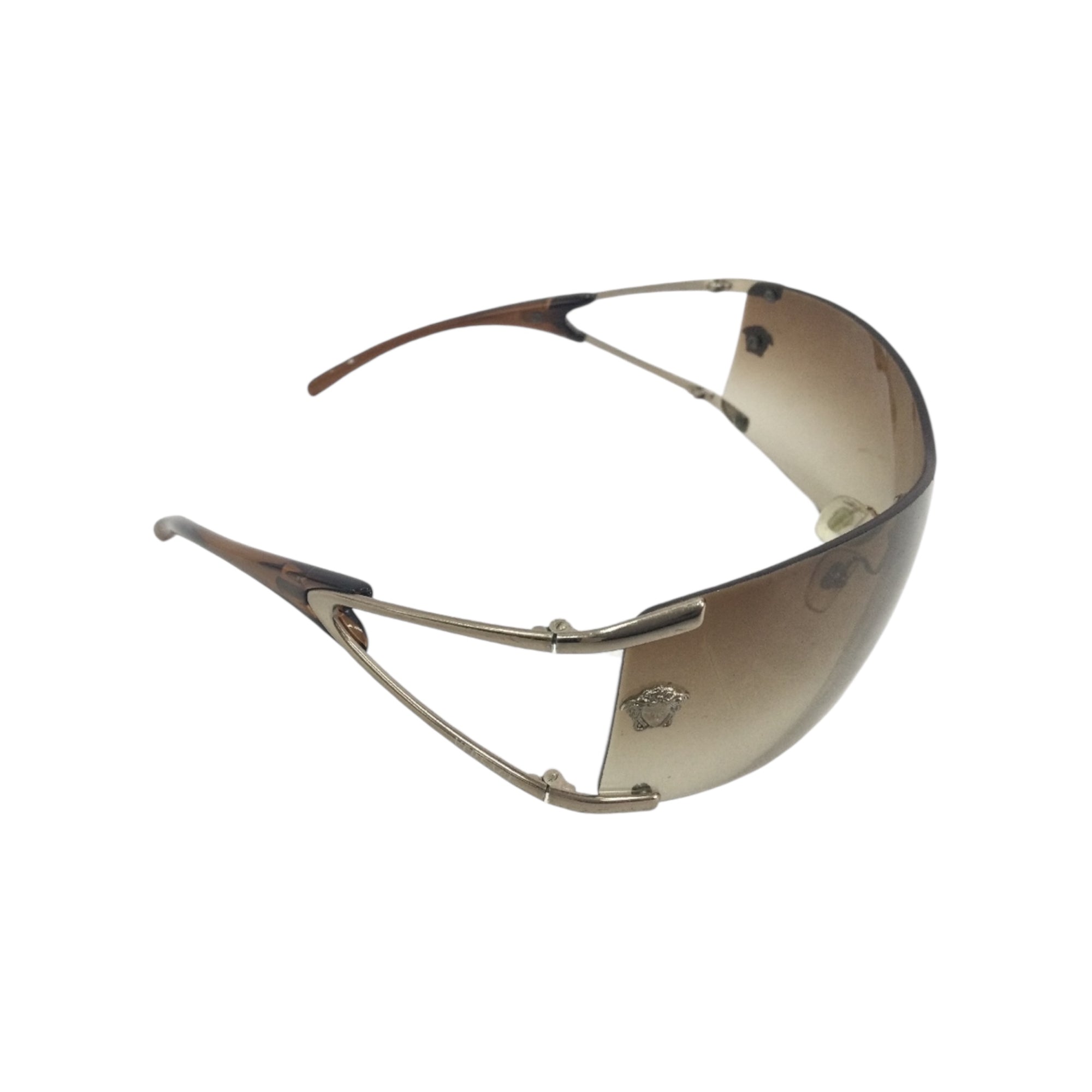 Versace Rimless Shield Sunglasses