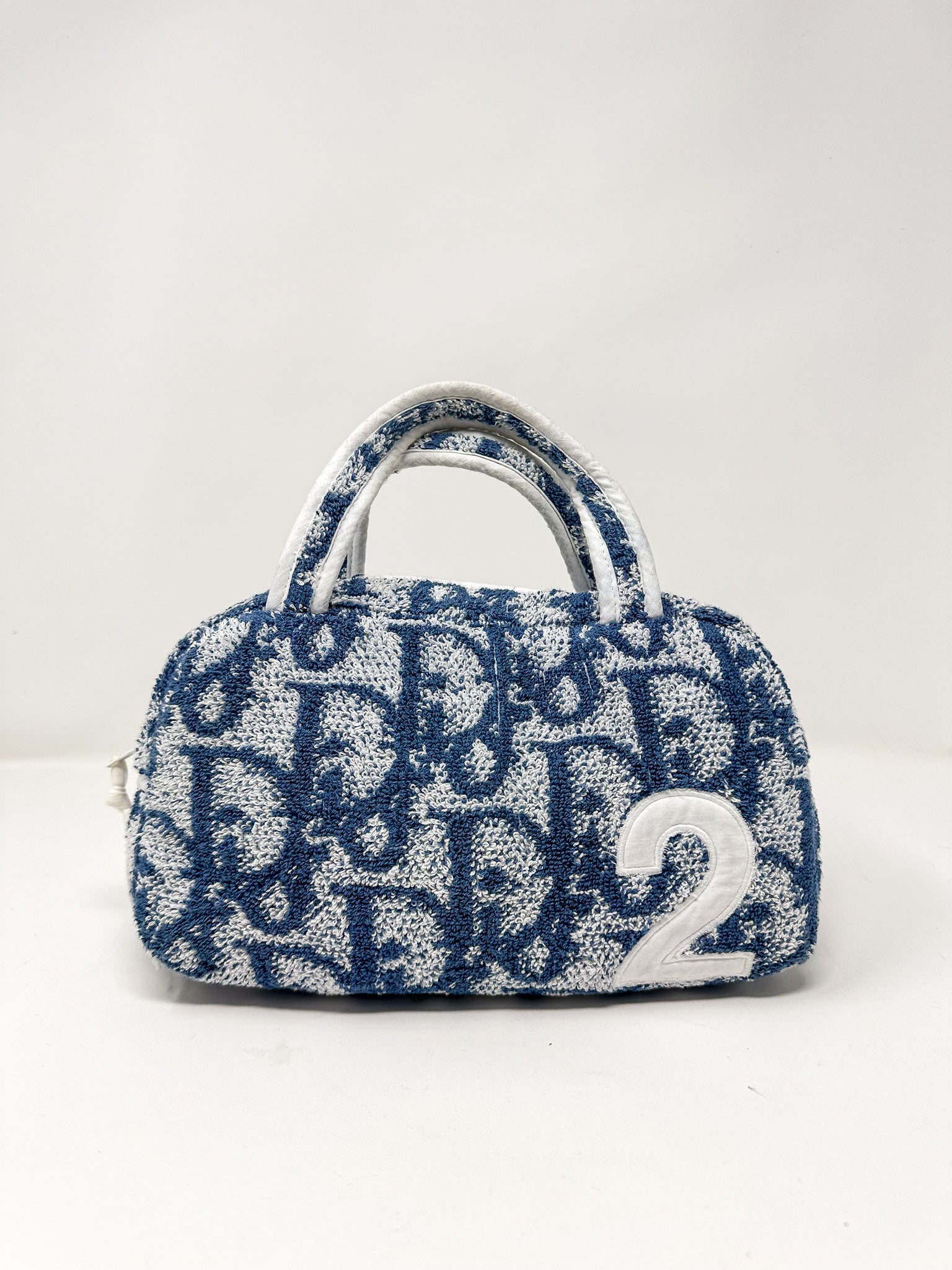 Christian Dior Trotter Terry Cloth Mini Boston Handbag