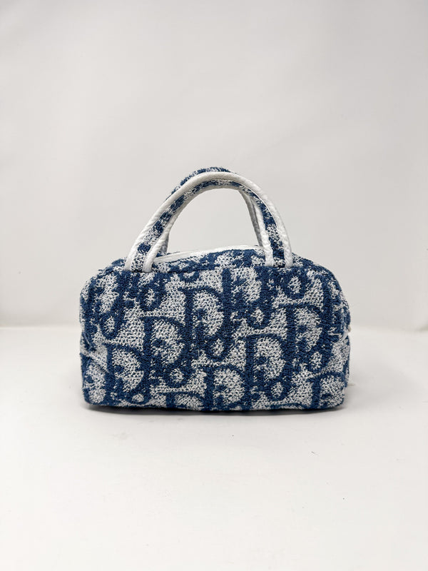 Christian Dior Trotter Terry Cloth Mini Boston Handbag