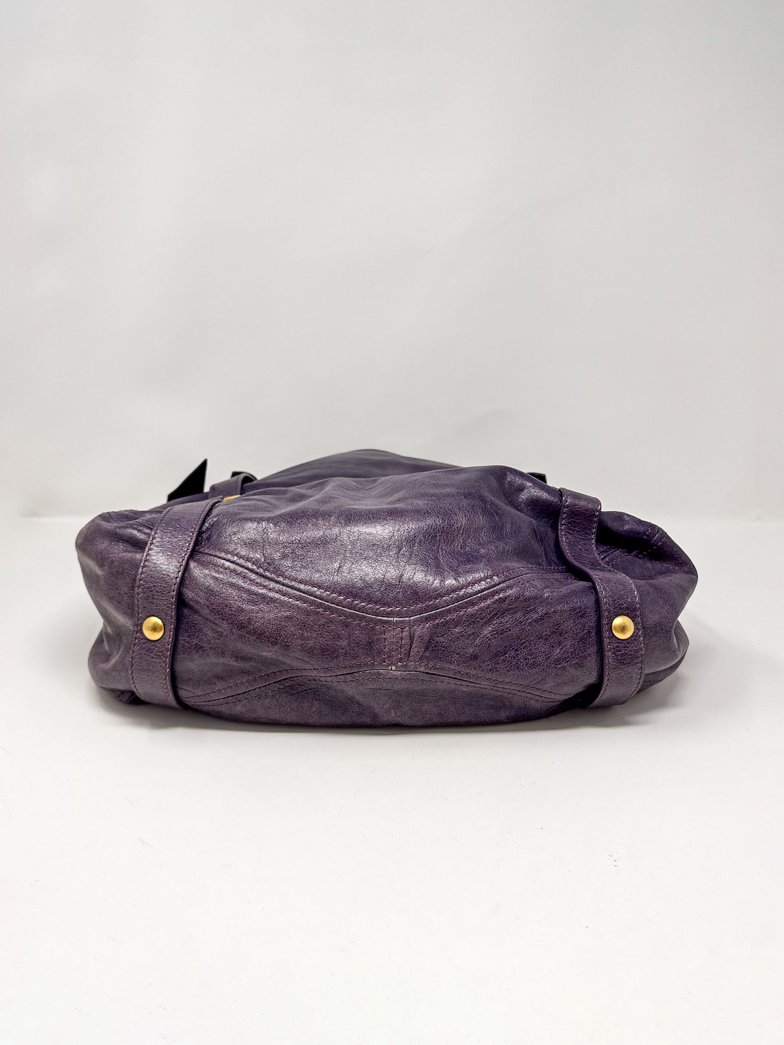 Miu Miu Vitello Lux Bow Hobo Bag