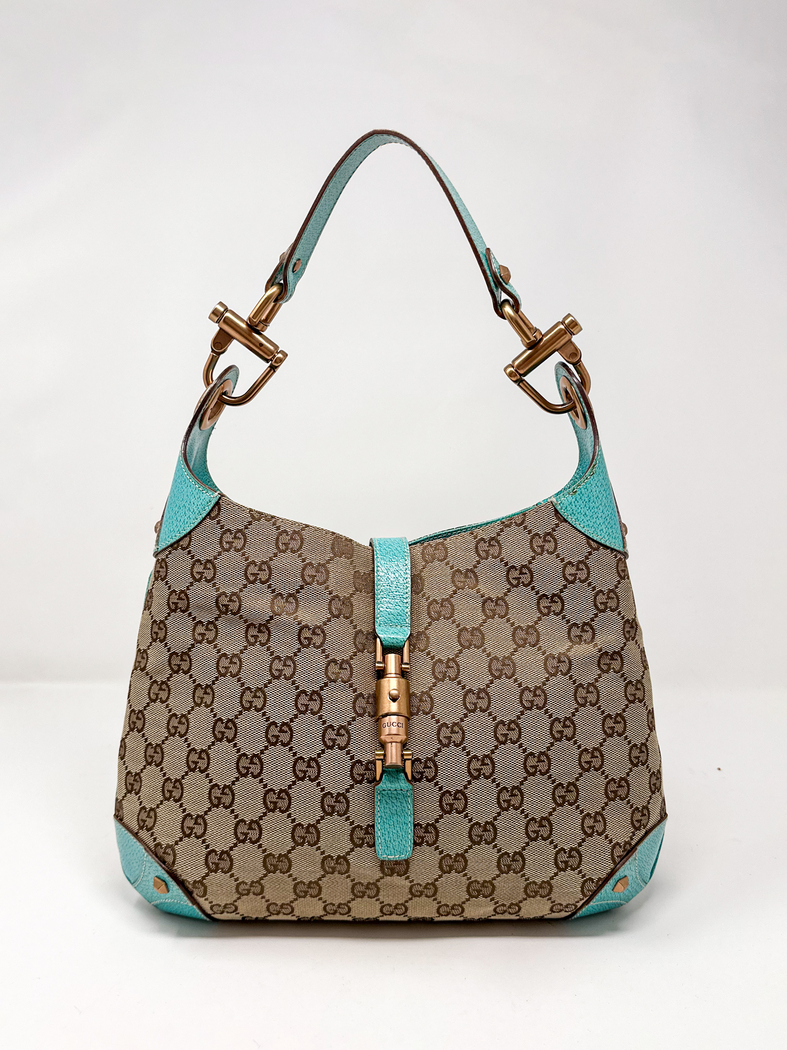 Gucci Jackie Turquoise Shoulder Bag