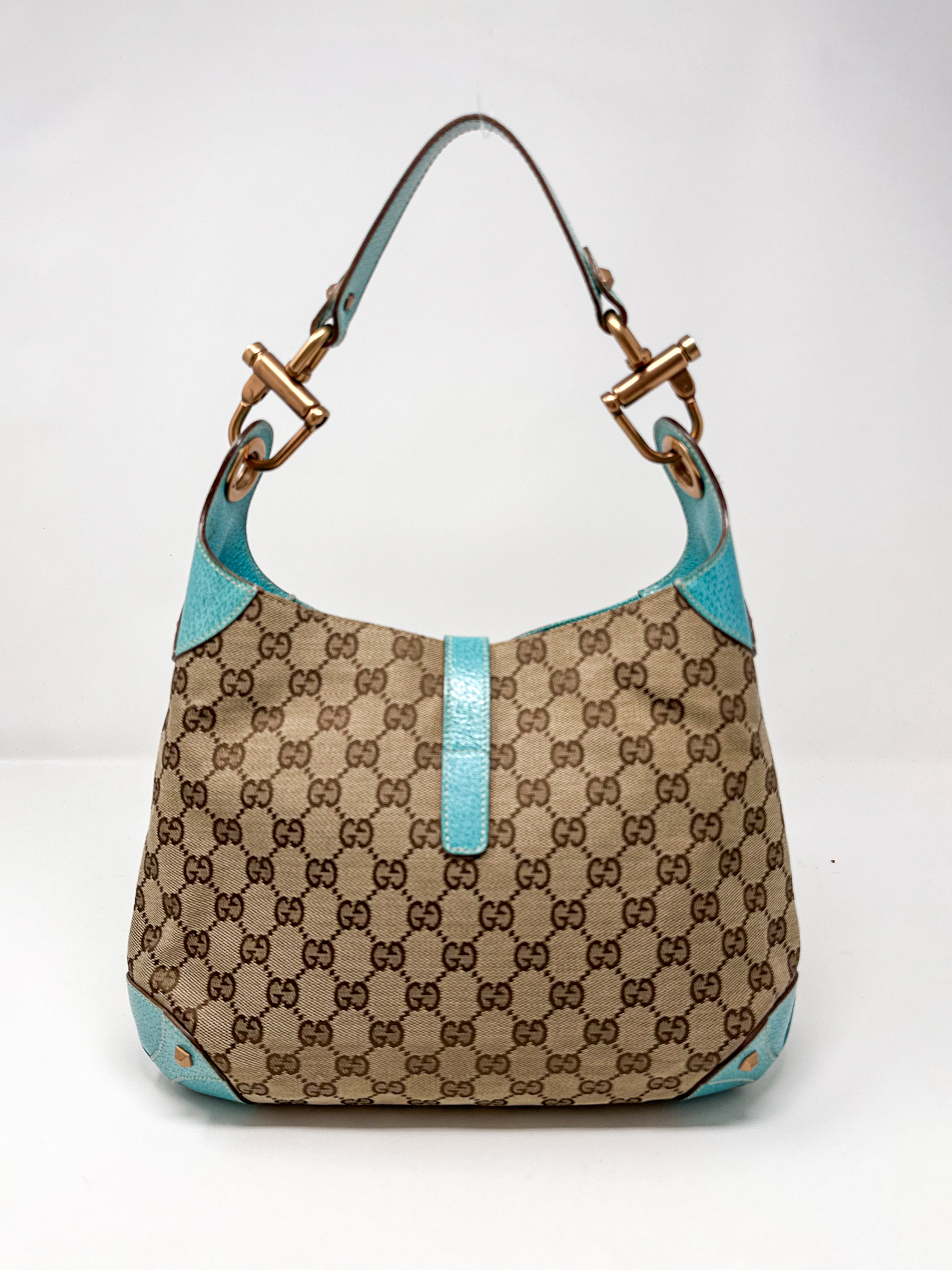 Gucci Jackie Turquoise Shoulder Bag