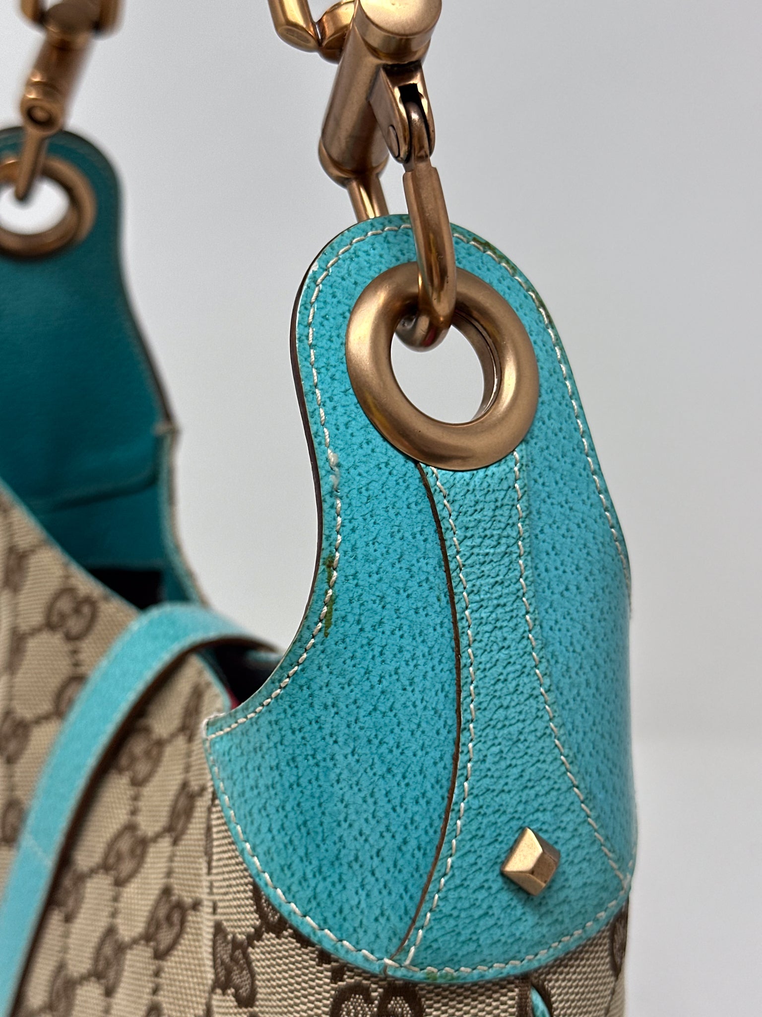 Gucci Jackie Turquoise Shoulder Bag