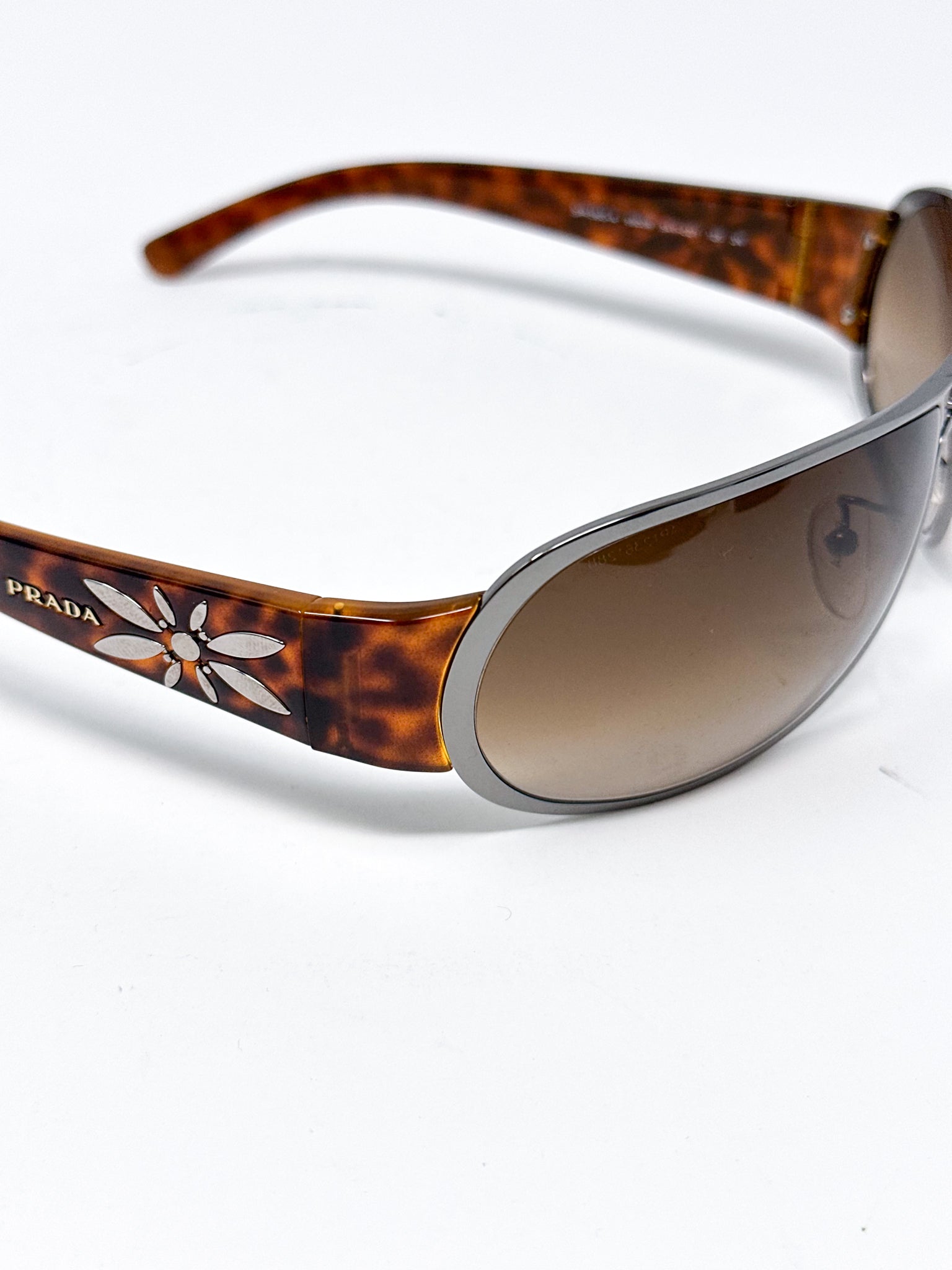 Prada SPR 70G Flower Tortoiseshell Sunglasses