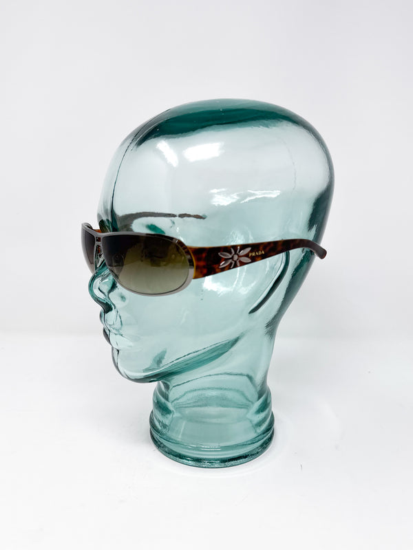 Prada SPR 70G Flower Tortoiseshell Sunglasses