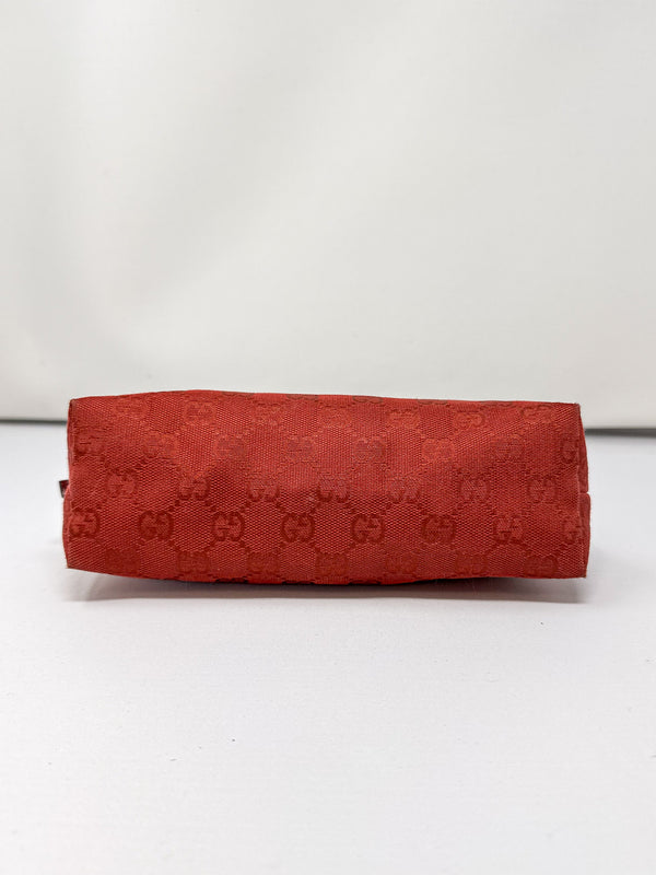 Gucci Red GG Monogram Canvas Pochette