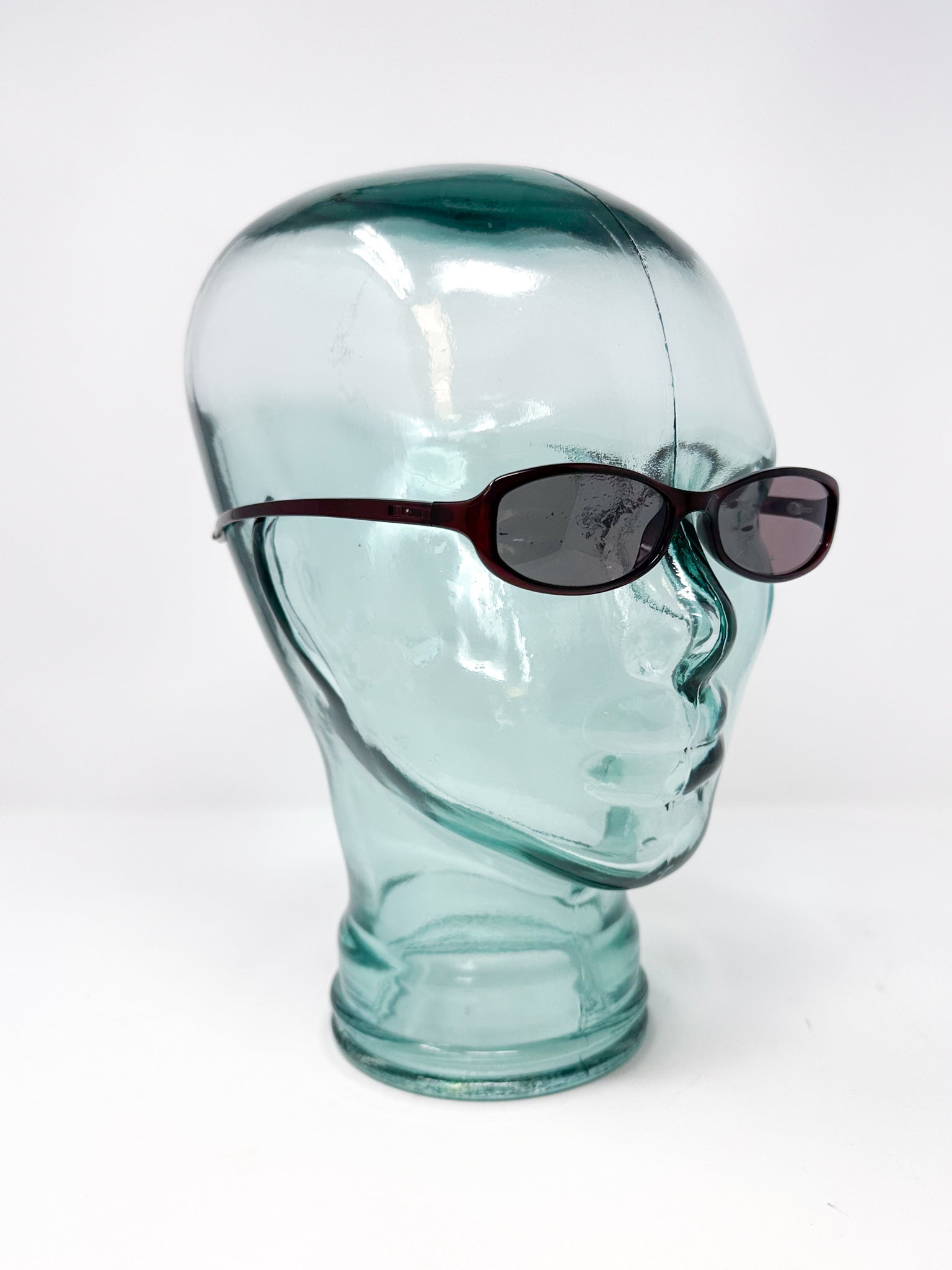Gucci Burgundy Oval Sunglasses