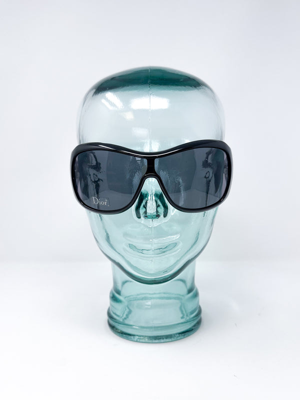 Vintage Dior Cannage Oversized Wraparound Sunglasses
