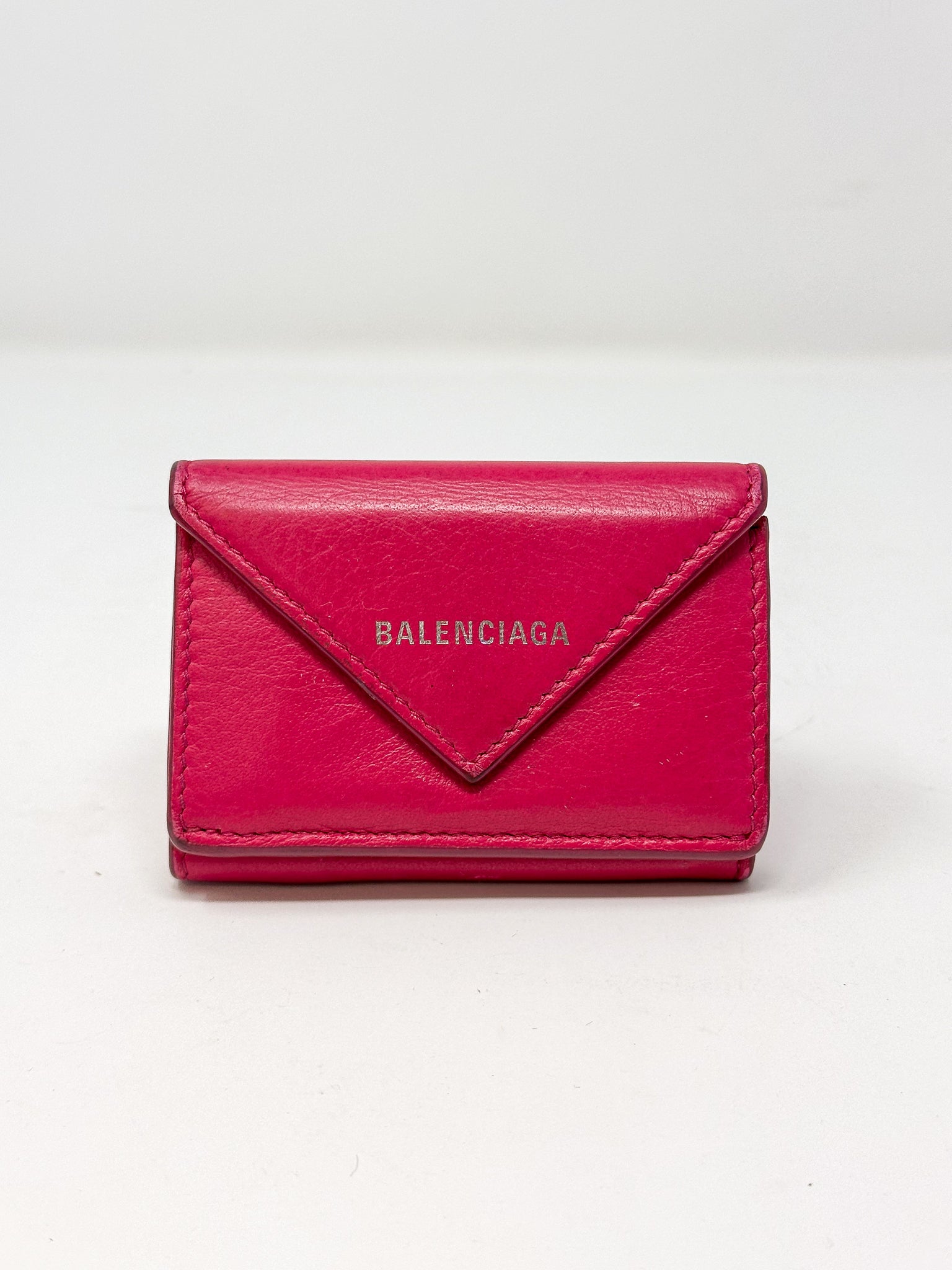 Balenciaga Pink Papier Mini Envelope Wallet