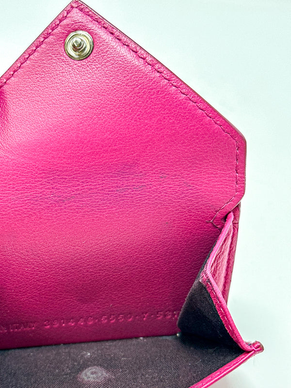 Balenciaga Pink Papier Mini Envelope Wallet