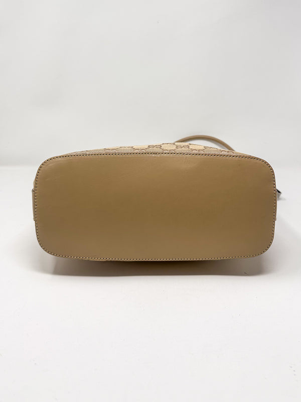 Gucci Beige GG Monogram Canvas Hobo Bag