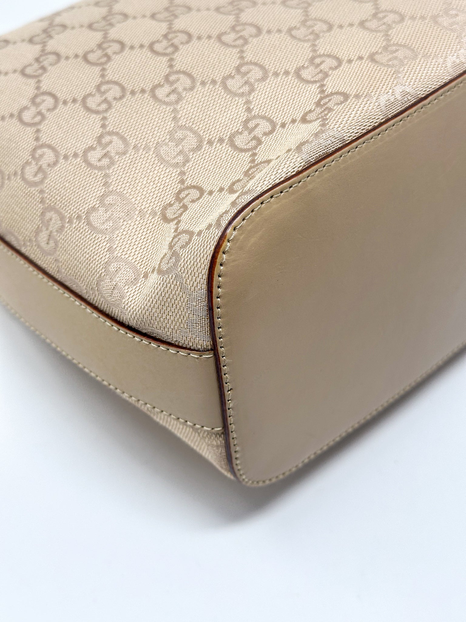 Gucci Beige GG Monogram Canvas Hobo Bag