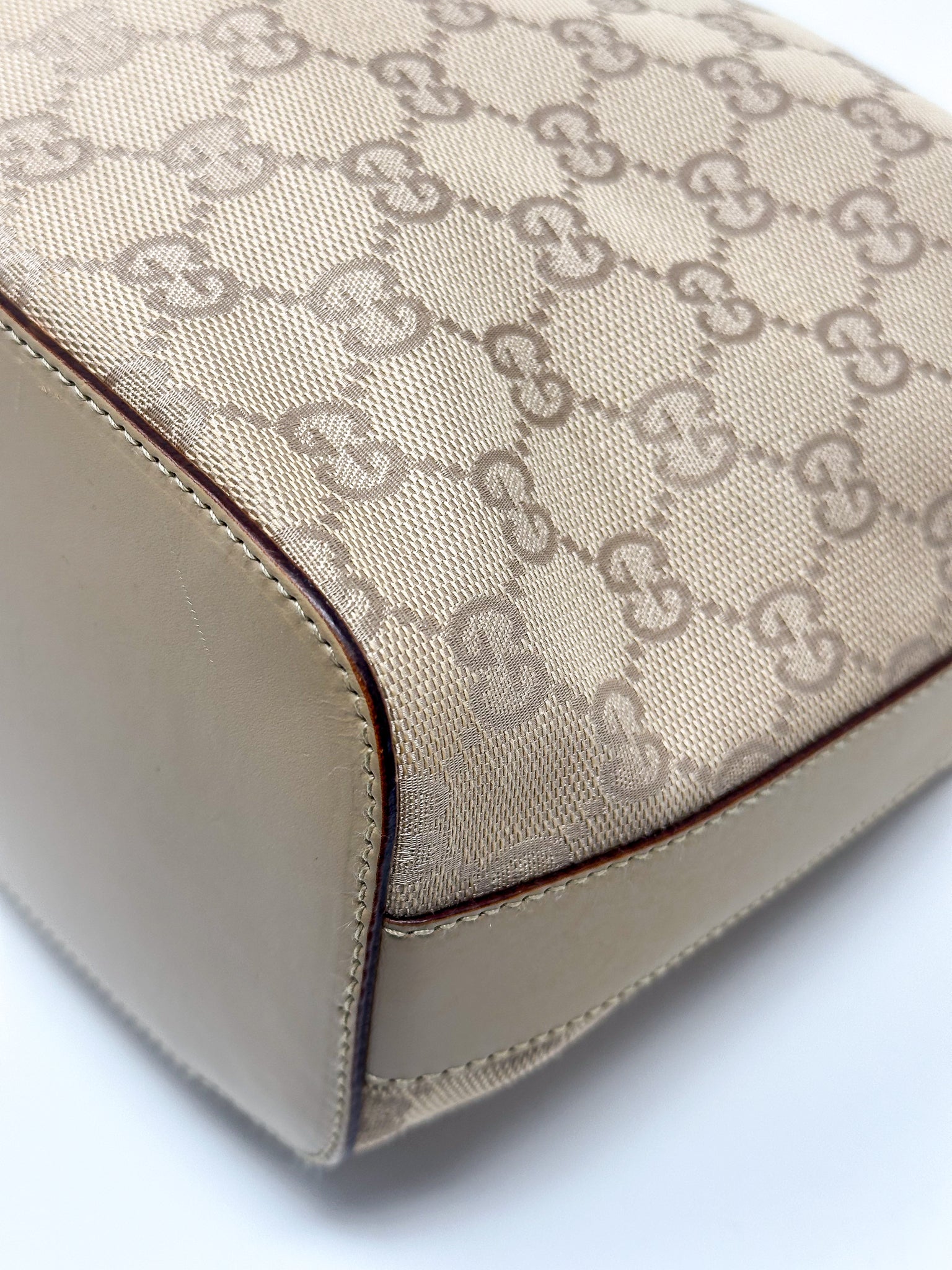 Gucci Beige GG Monogram Canvas Hobo Bag