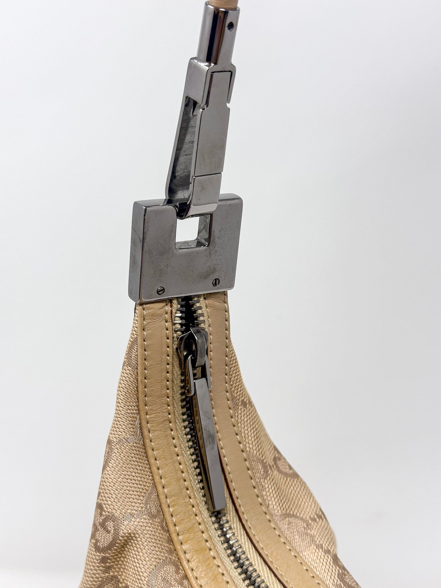 Gucci Beige GG Monogram Canvas Hobo Bag