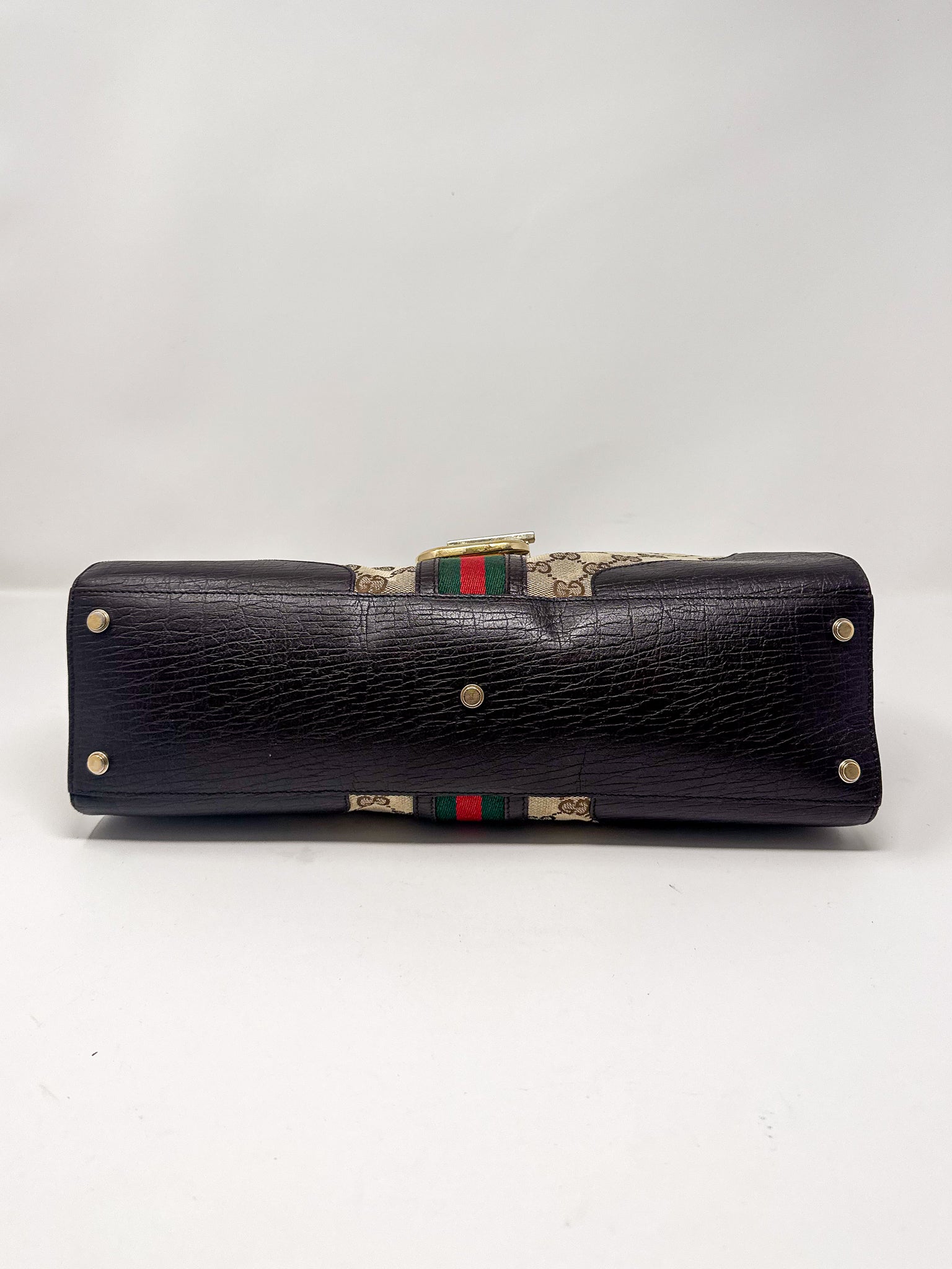 Gucci Monogram Web Stripe Junco Shoulder Bag