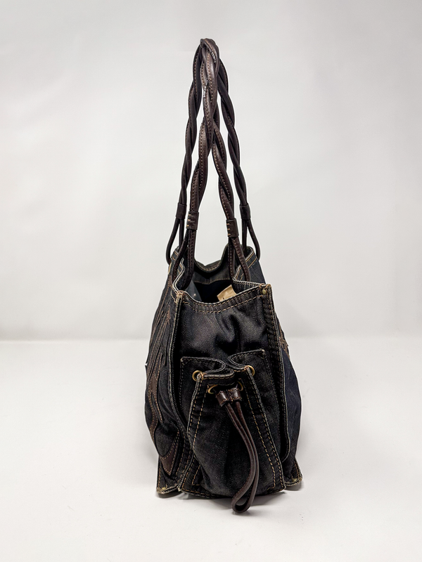 Loewe Denim Anagram Shopper Tote