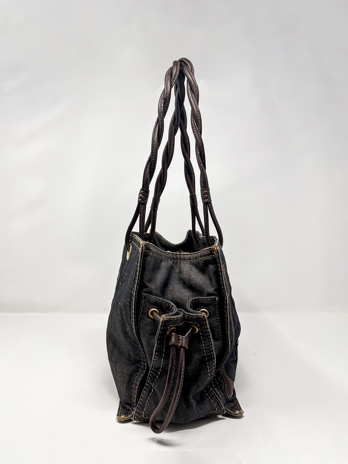 Loewe Denim Anagram Shopper Tote