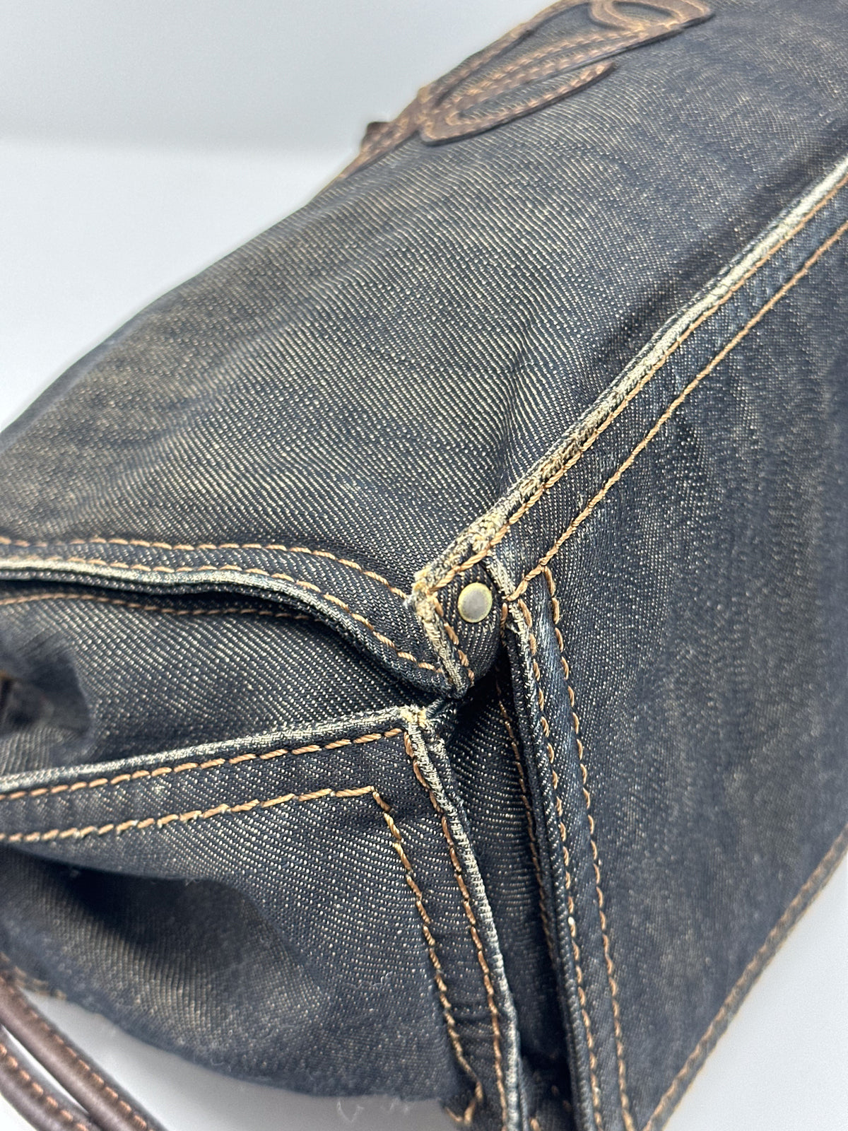 Loewe Denim Anagram Shopper Tote