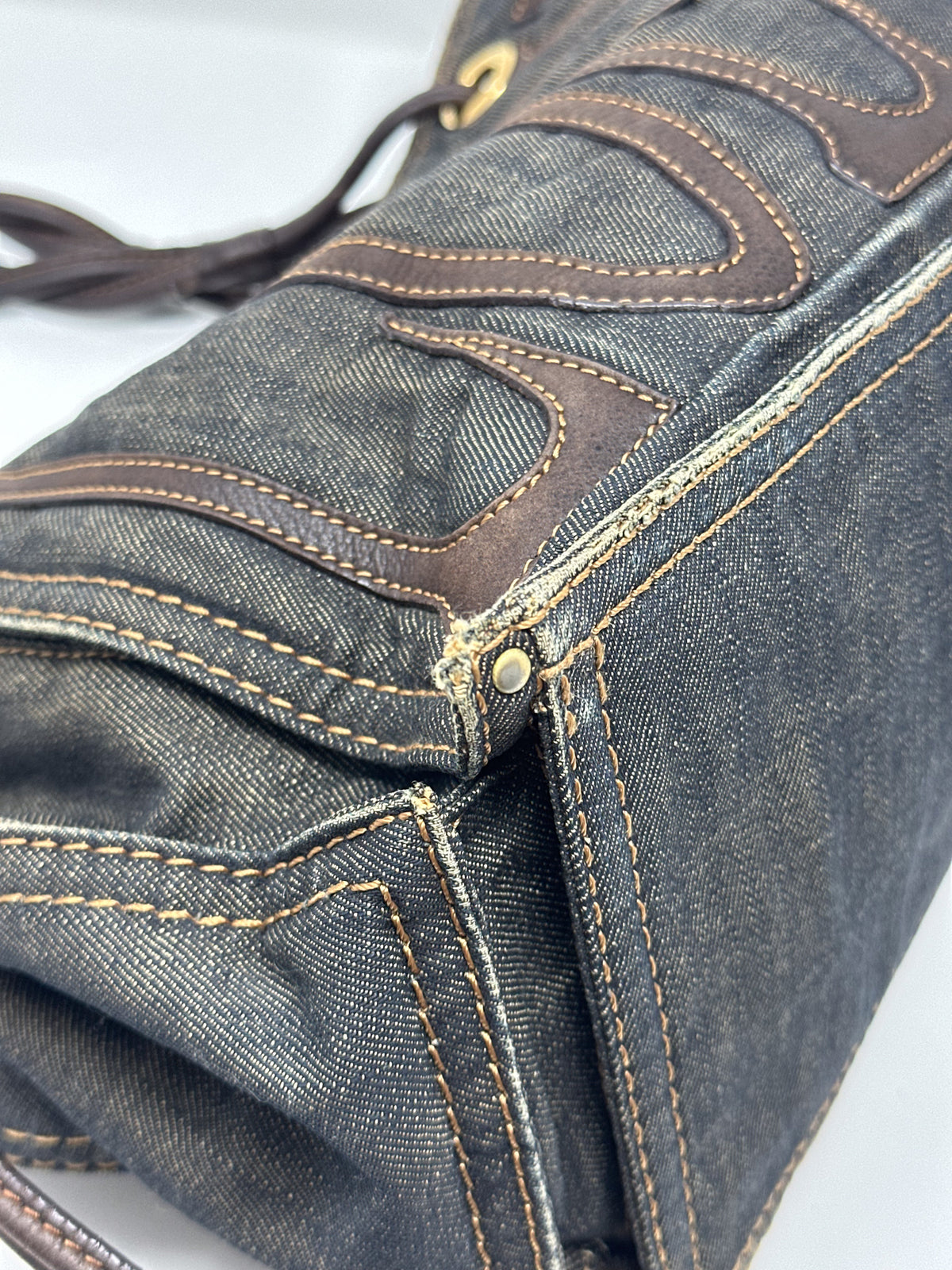 Loewe Denim Anagram Shopper Tote
