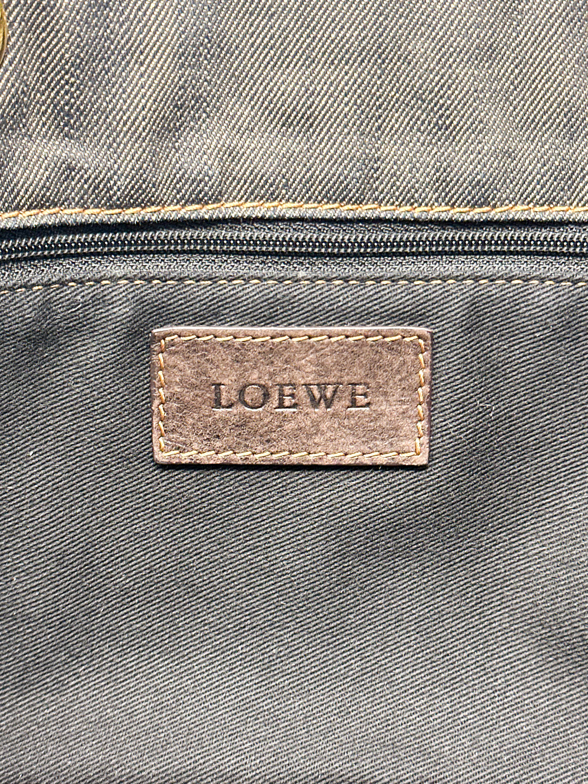 Loewe Denim Anagram Shopper Tote