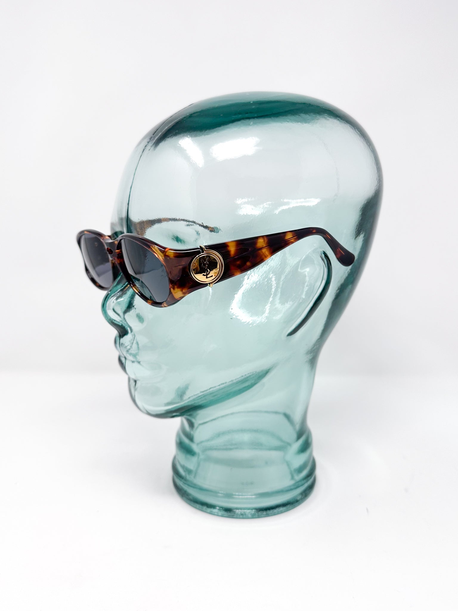 Yves Saint Laurent 1990s Tortoiseshell Oval Sunglasses