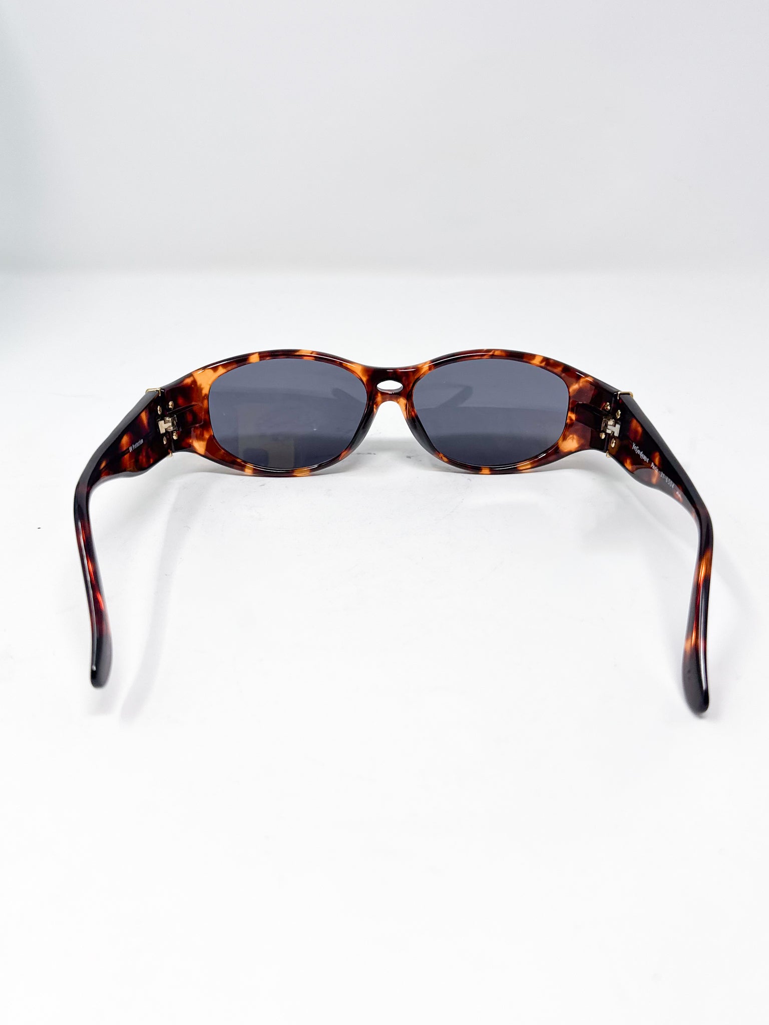 Yves Saint Laurent 1990s Tortoiseshell Oval Sunglasses