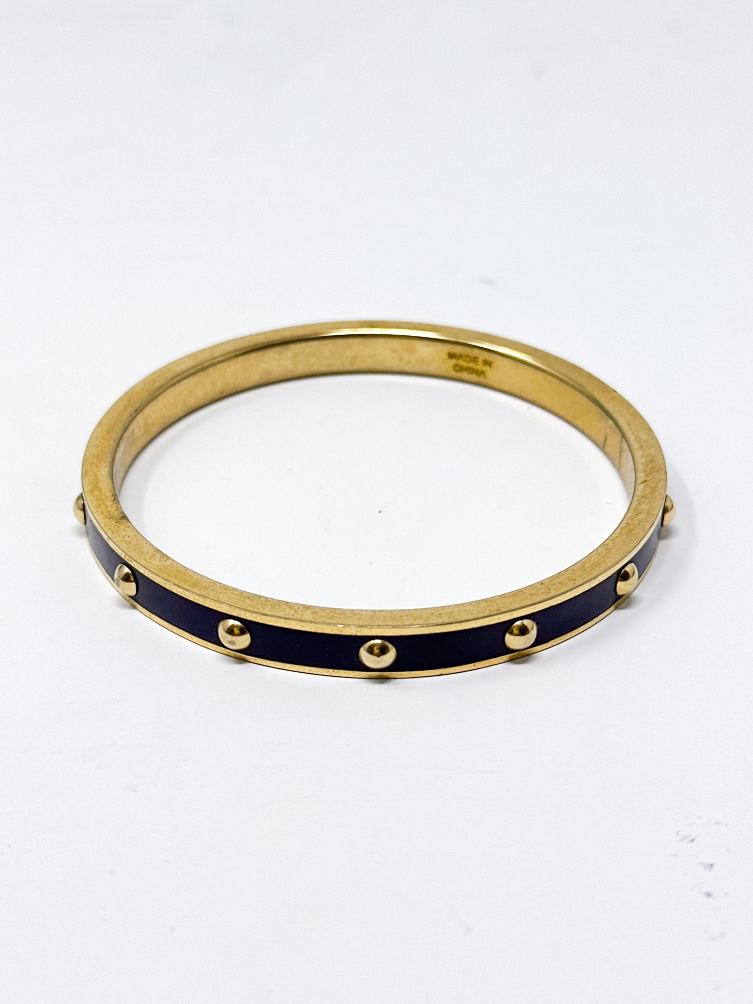 Coach Navy Studded Bangle Bracelet