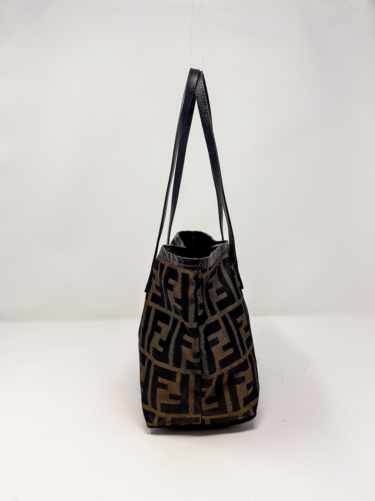 Fendi Vintage Brown Zucca FF Monogram Canvas Mini Tote Bag