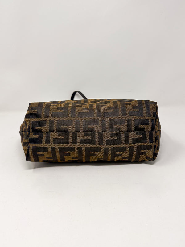 Fendi Vintage Brown Zucca FF Monogram Canvas Mini Tote Bag