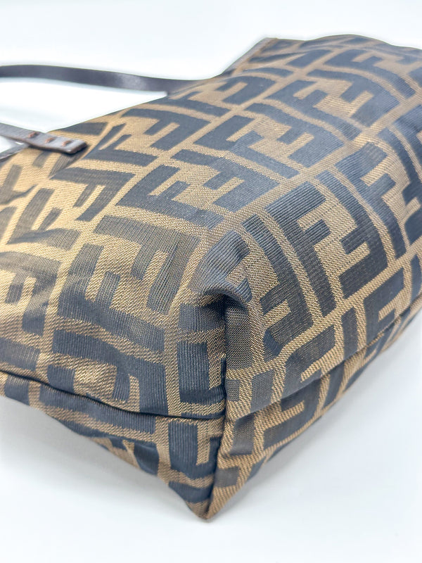 Fendi Vintage Brown Zucca FF Monogram Canvas Mini Tote Bag