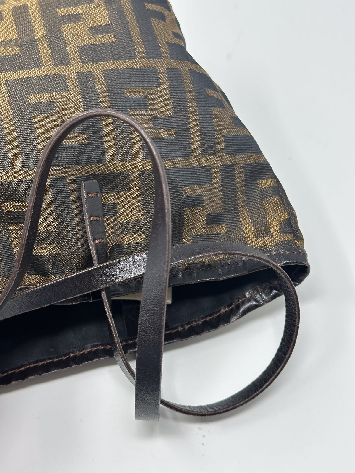 Fendi Vintage Brown Zucca FF Monogram Canvas Mini Tote Bag