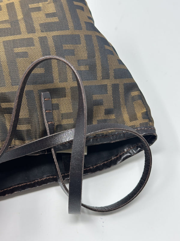 Fendi Vintage Brown Zucca FF Monogram Canvas Mini Tote Bag