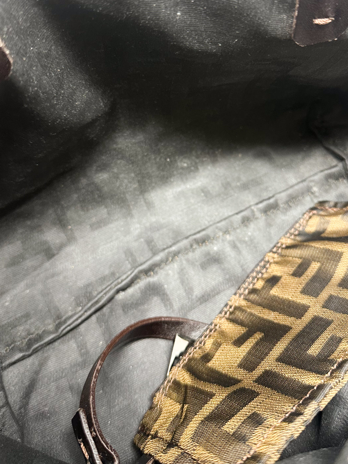 Fendi Vintage Brown Zucca FF Monogram Canvas Mini Tote Bag