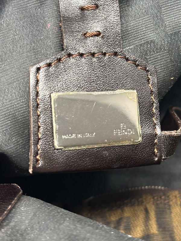 Fendi Vintage Brown Zucca FF Monogram Canvas Mini Tote Bag