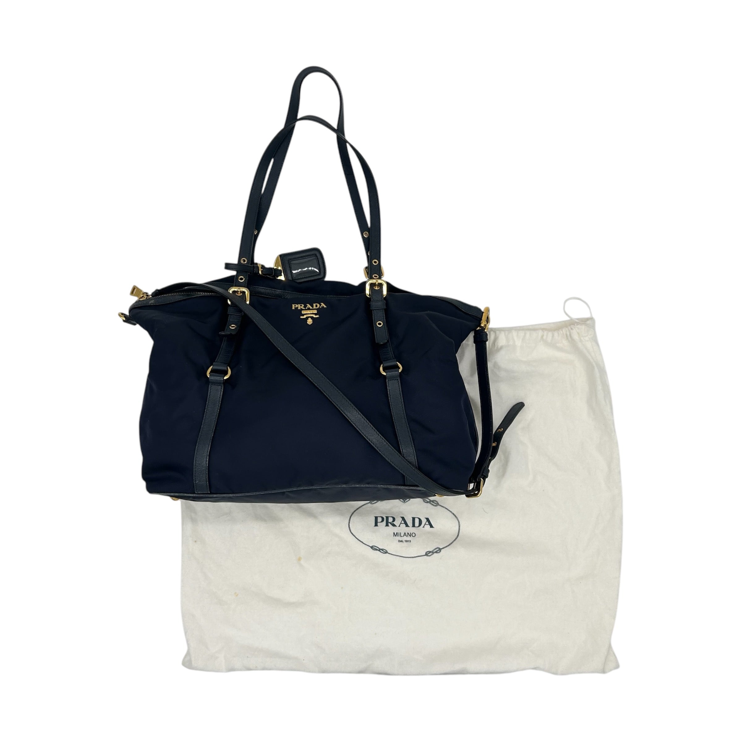 バッグ PRADA TESSUTO NYLON 2WAY BODY HAND BAG Prada // Tessuto Nylon 2 Way Bag – VSP Consignment