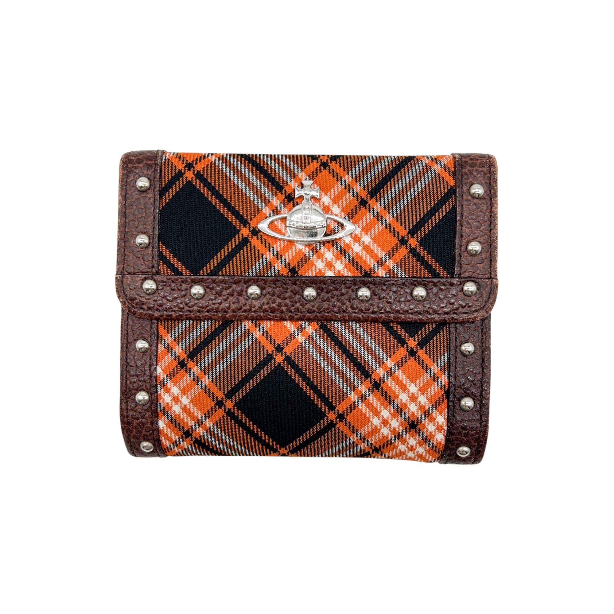 Vivienne Westwood Tartan Studded Leather Wallet