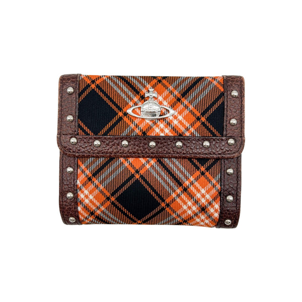 Vivienne Westwood Tartan Studded Leather Wallet