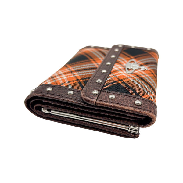 Vivienne Westwood Tartan Studded Leather Wallet