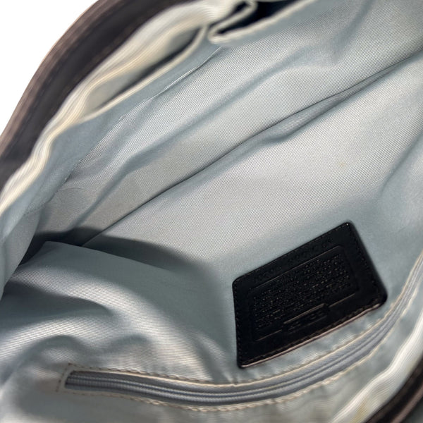 Coach Legacy Black Leather Buckle Shoulder Bag