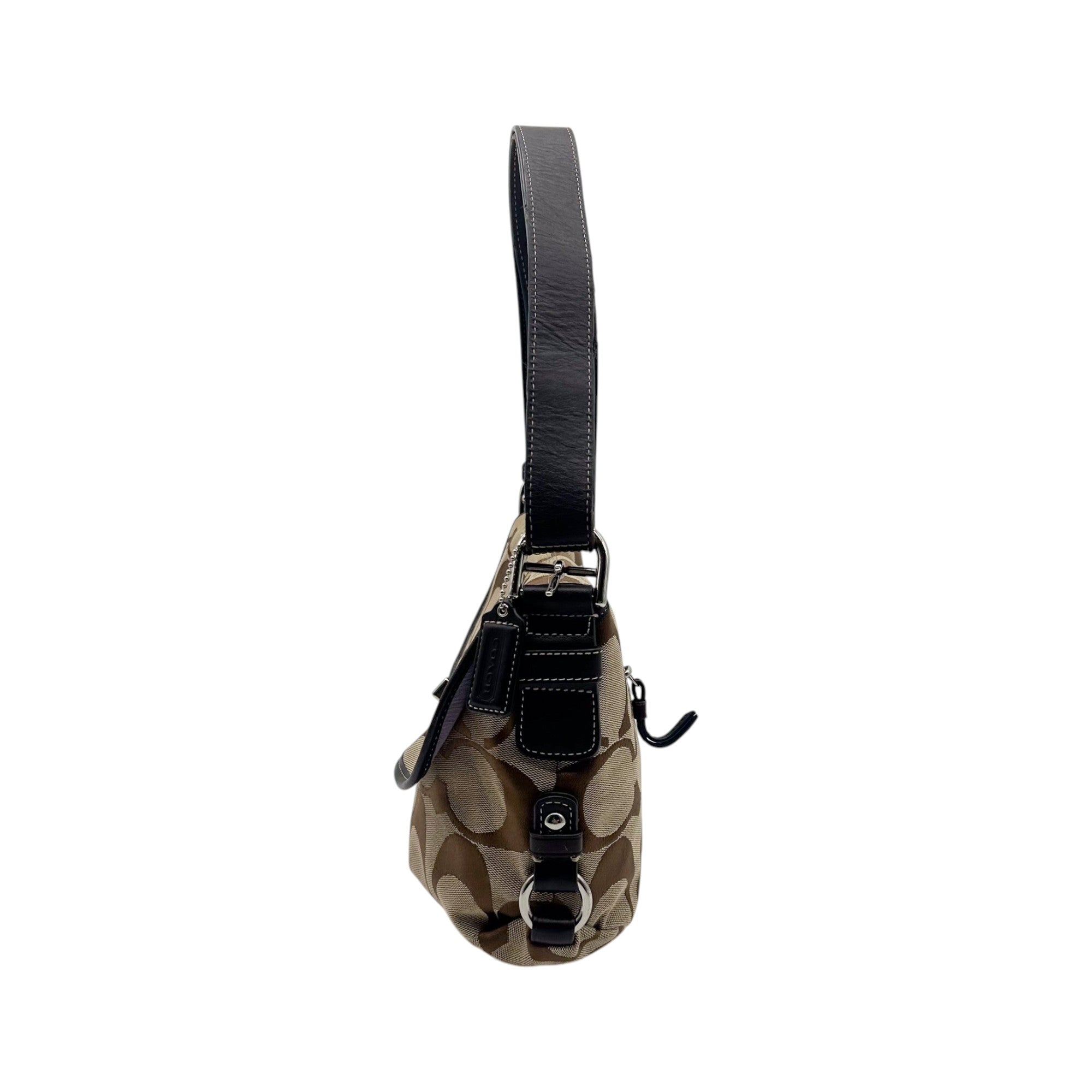 Coach Signature Canvas Turnlock Shoulder Bag