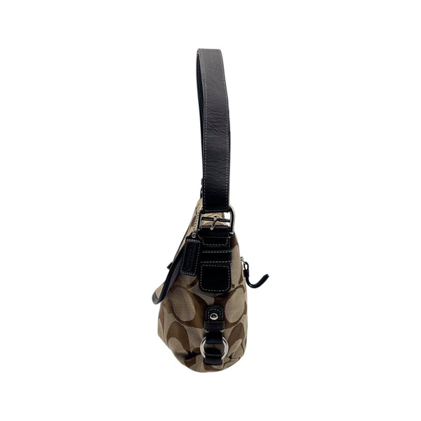 Coach Signature Canvas Turnlock Shoulder Bag