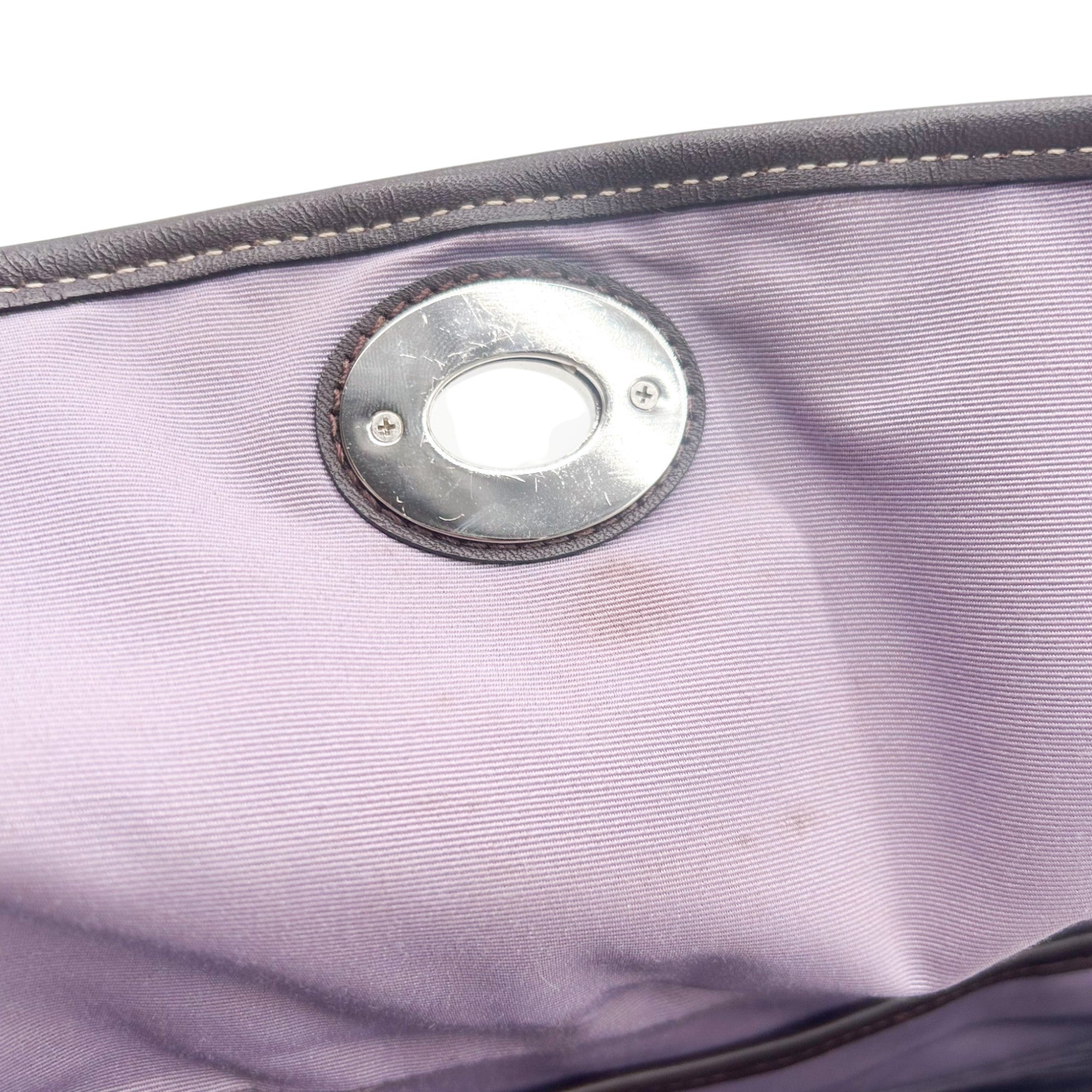 Coach Signature Canvas Turnlock Shoulder Bag