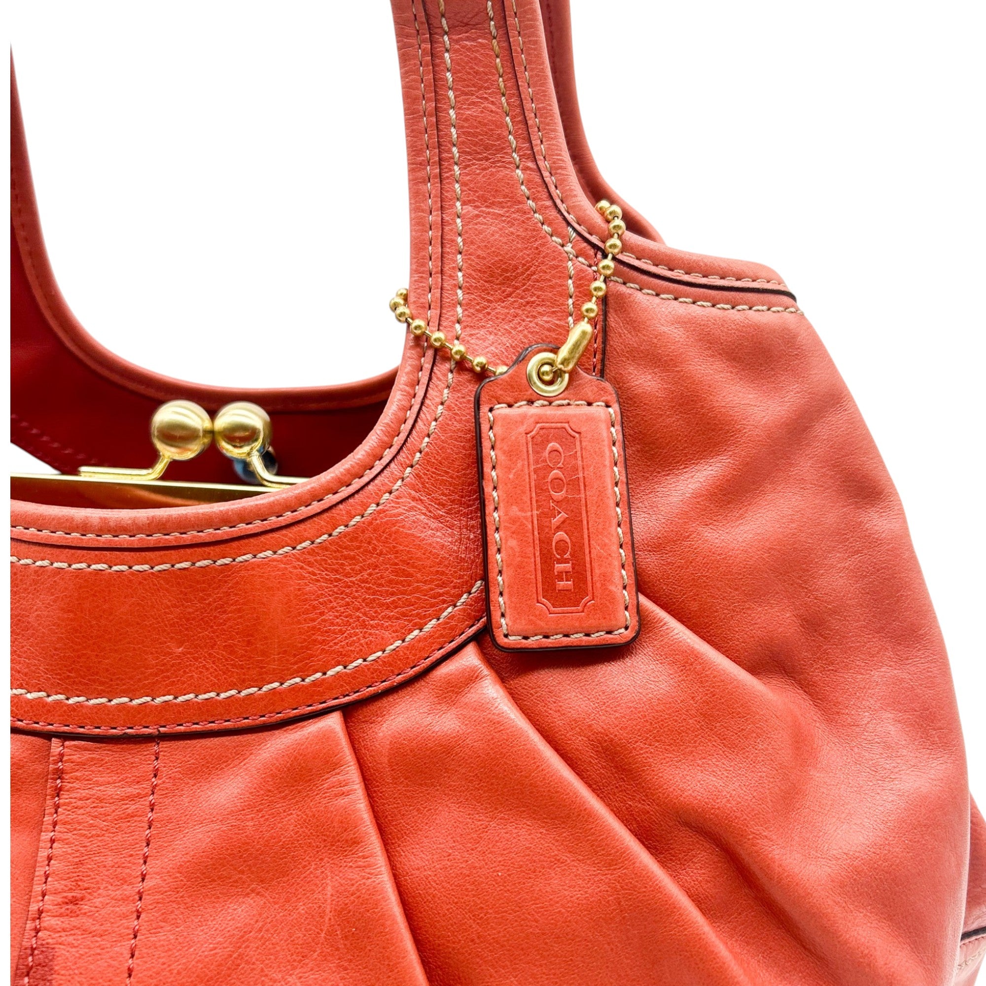 Coach Legacy Leather Pleated Shoulder Bag