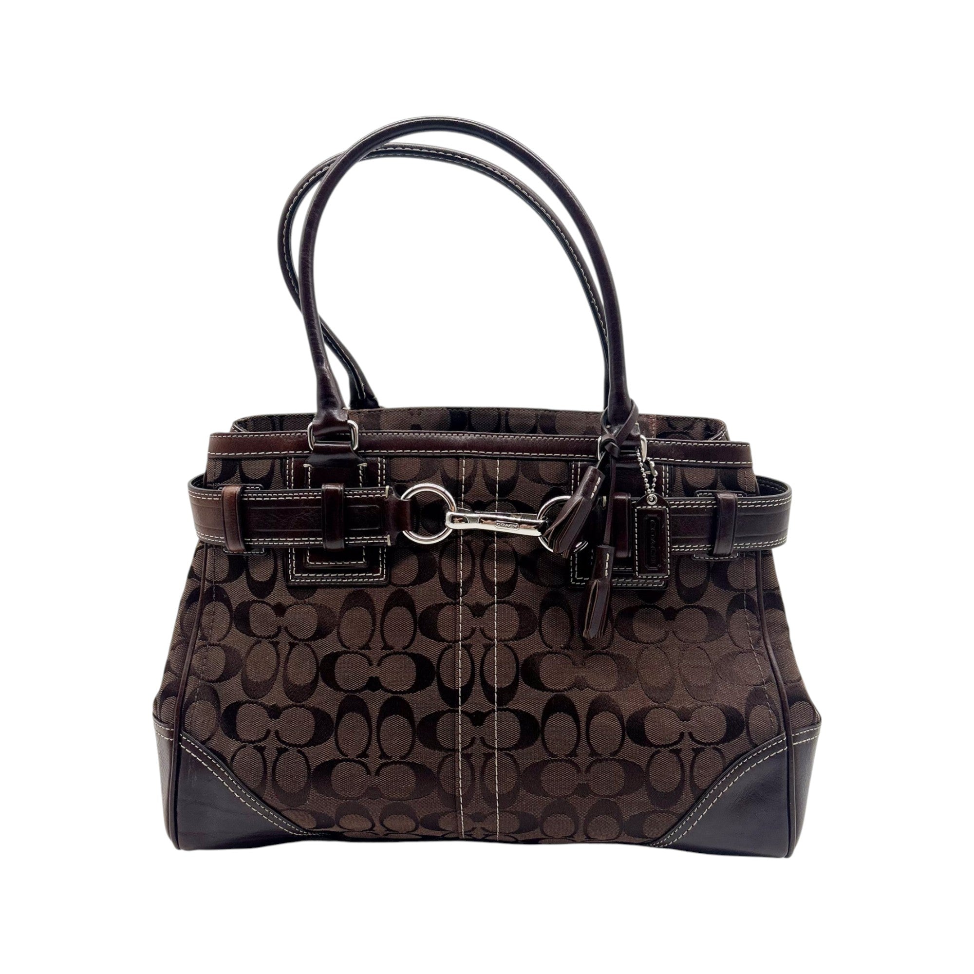 Coach Signature Canvas Brown Legacy Satchel