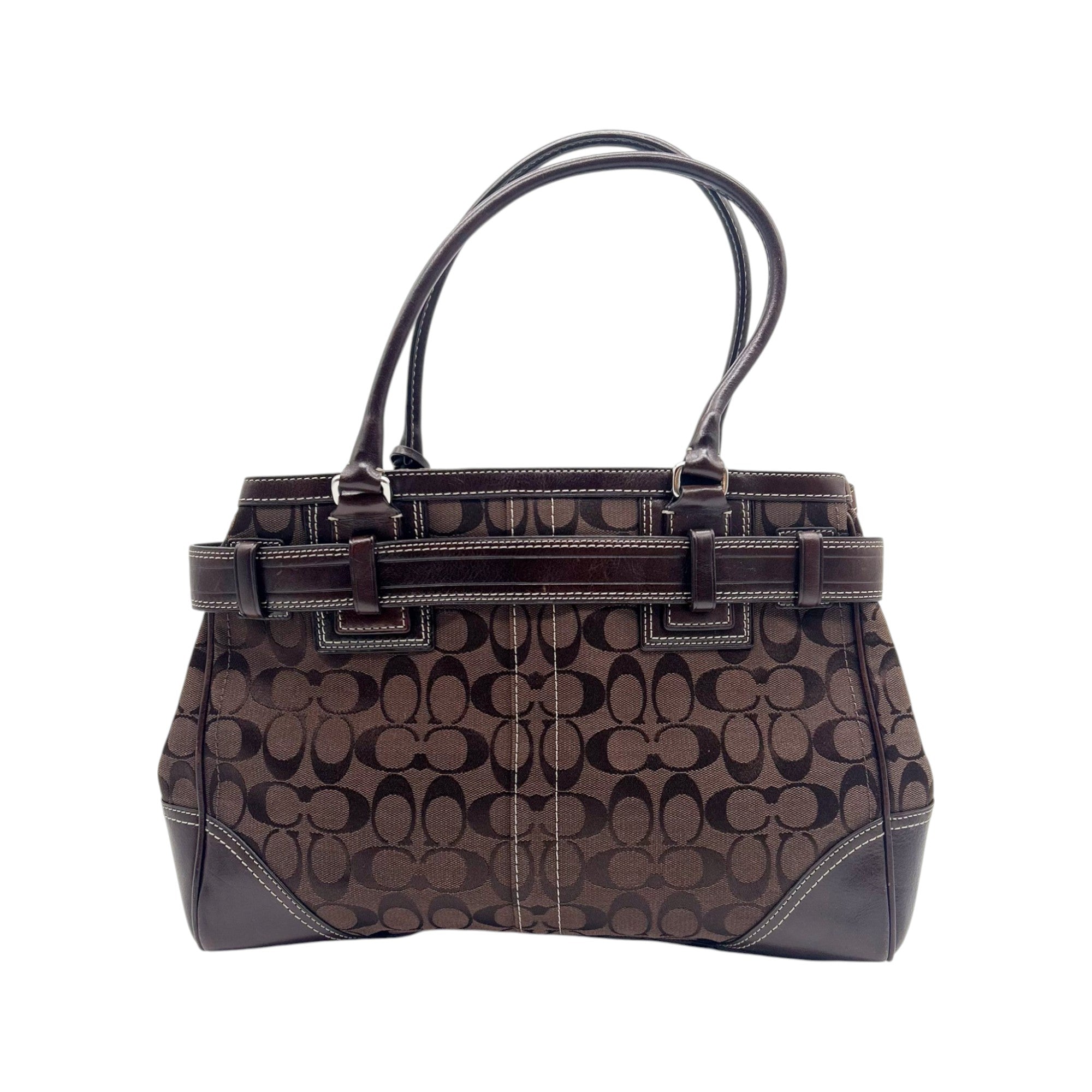 Coach Signature Canvas Brown Legacy Satchel